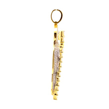 MORVEN 925 CZ GOLD ICED OUT PENDANT | 9220892