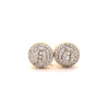 CYRENE 925 CZ GOLD ICED OUT EARRINGS | 9220922