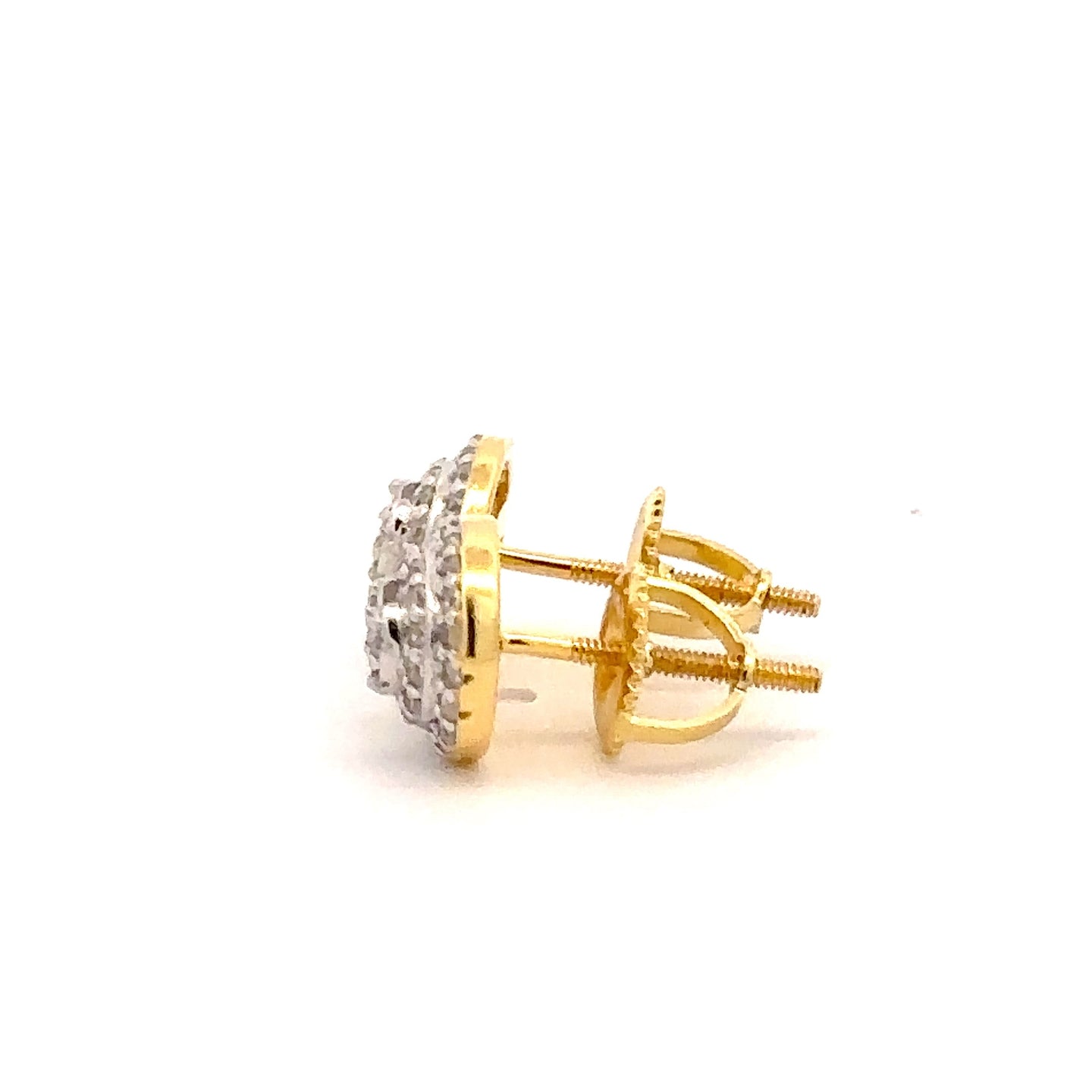 CYRENE 925 CZ GOLD ICED OUT EARRINGS | 9220922