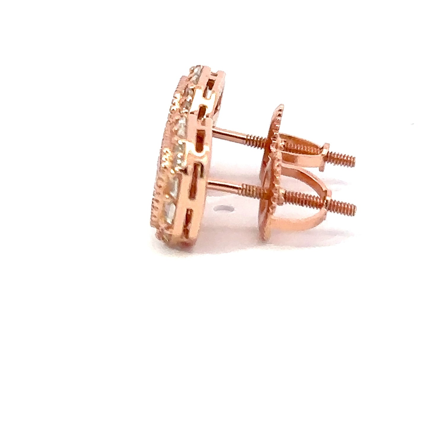 ONDINE 925 CZ ROSE GOLD ICED OUT EARRINGS | 9220965