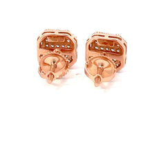 ONDINE 925 CZ ROSE GOLD ICED OUT EARRINGS | 9220965