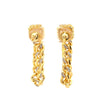 ORABELLA 925 CZ GOLD ICED OUT EARRINGS | 9221852