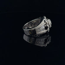 GLACIAL 925 CZ RHODIUM MENS ICED OUT RING | 9222511