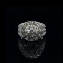 GLACIAL 925 CZ RHODIUM MENS ICED OUT RING | 9222511