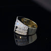 FROSTY 925 CZ YELLOW GOLD MENS ICED OUT RING | 9222542