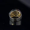 FROSTY 925 CZ YELLOW GOLD MENS ICED OUT RING | 9222542