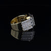 GLEAM 925 CZ YELLOW GOLD MENS ICED OUT RING | 9222572