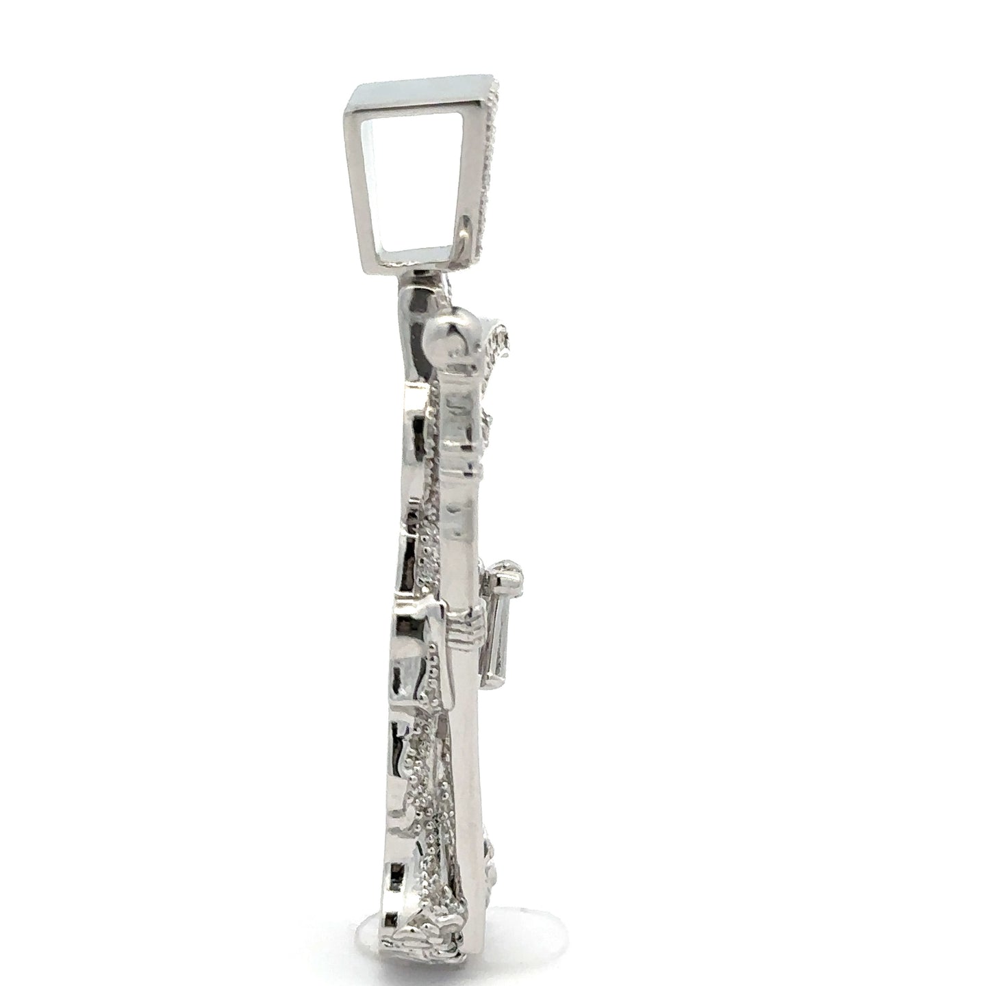 ISOLDE 925 CZ RHODIUM ICED OUT PENDANT | 9222641