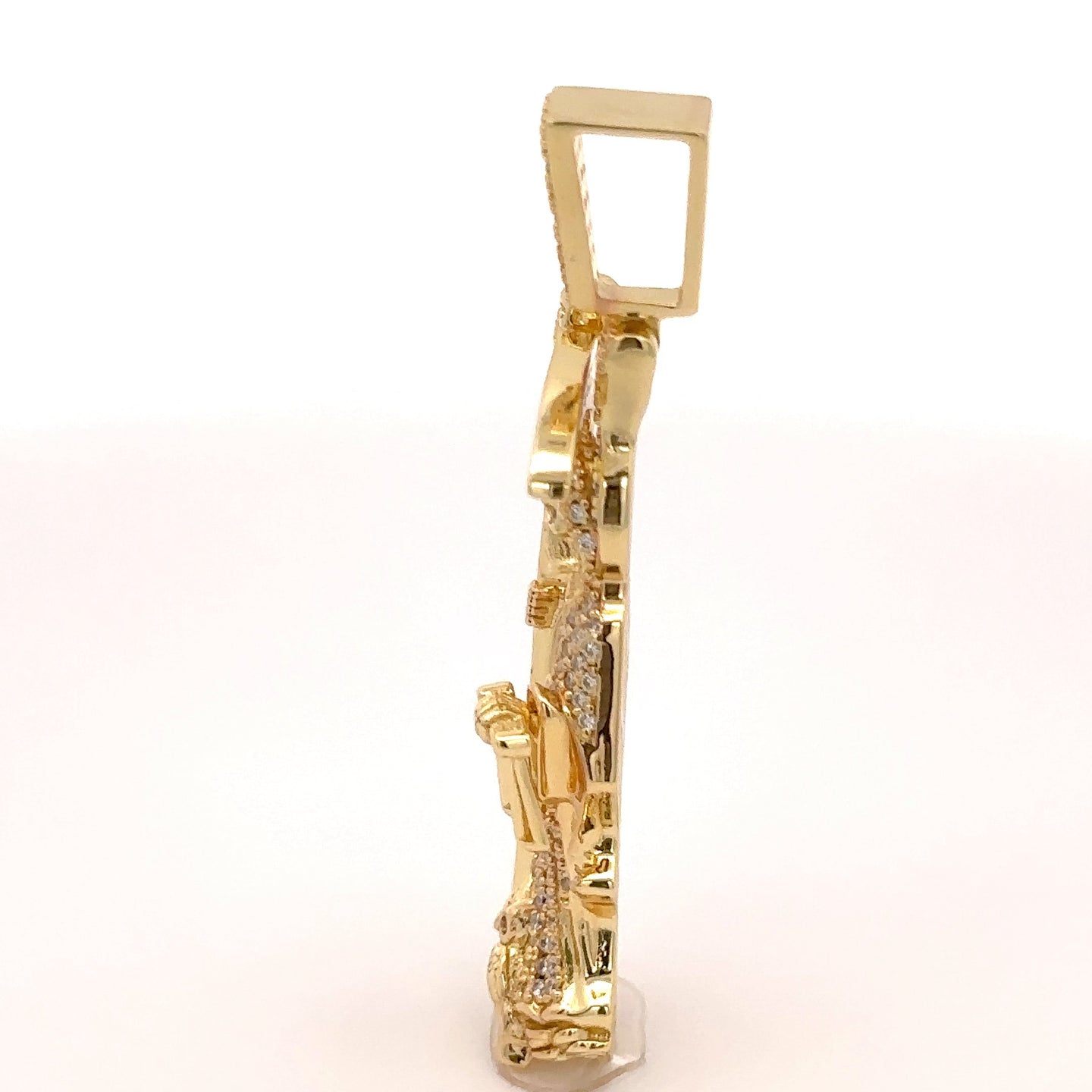 ISOLDE 925 CZ GOLD ICED OUT PENDANT | 9222642