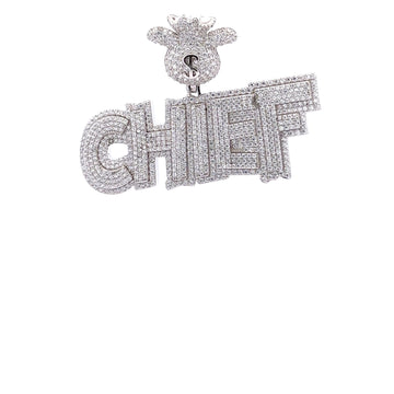 SYLVANT 925 CZ RHODIUM ICED OUT PENDANT | 9222681