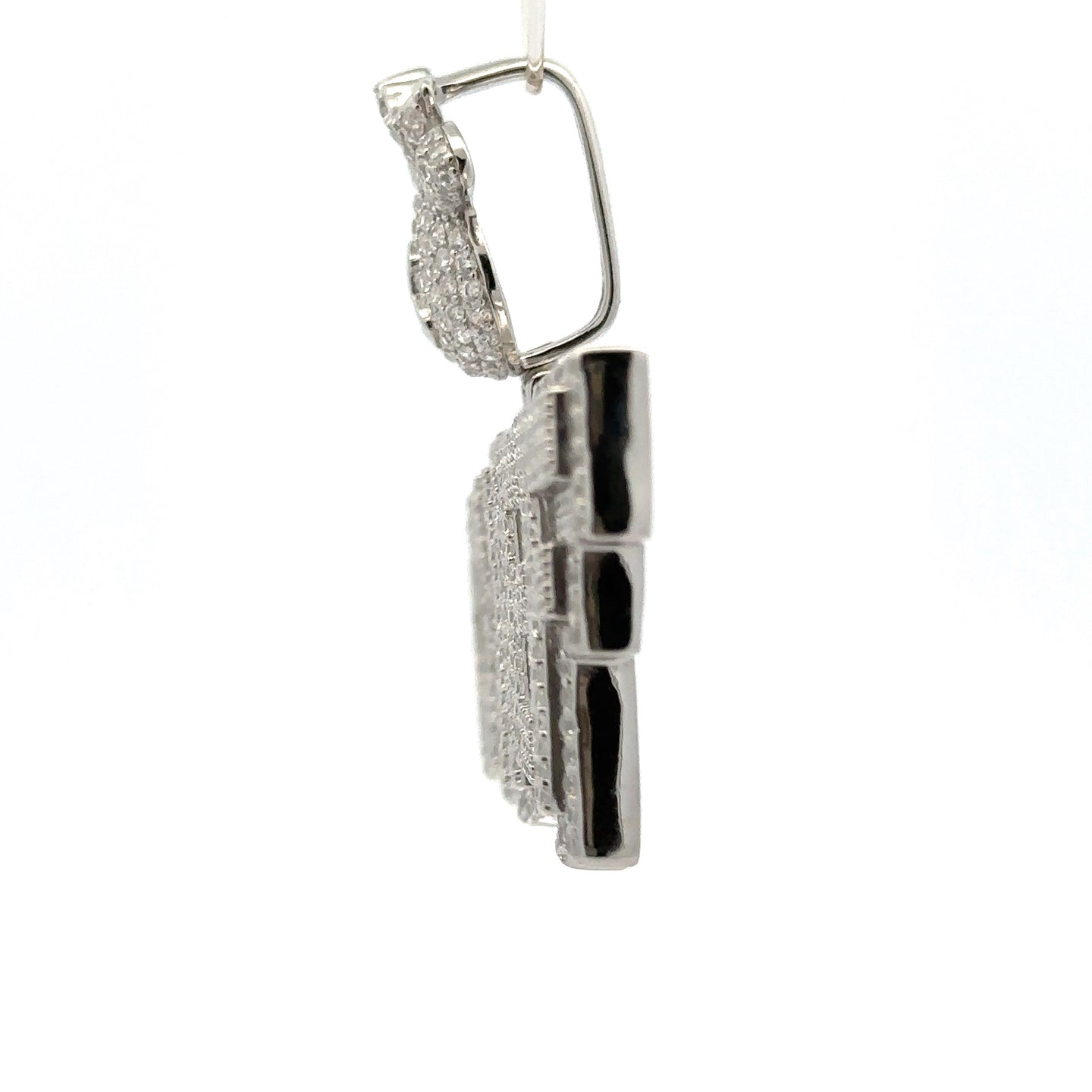 SYLVANT 925 CZ RHODIUM ICED OUT PENDANT | 9222681