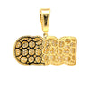 XANADU 925 CZ GOLD ICED OUT PENDANT | 9222702