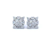 ZANAEDA 925 CZ RHODIUM ICED OUT EARRINGS | 9222731