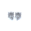 ZANAEDA 925 CZ RHODIUM ICED OUT EARRINGS | 9222731