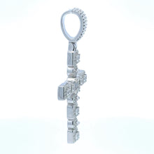 AMBROSA 925 CZ RHODIUM ICED OUT PENDANT | 9222771