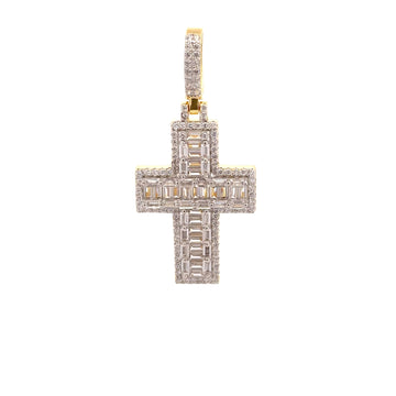 MYSTARA 925 CZ GOLD ICED OUT PENDANT | 9222802