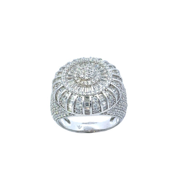 PARASIUM 925 CZ RHODIUM ICED OUT RING | 9222811