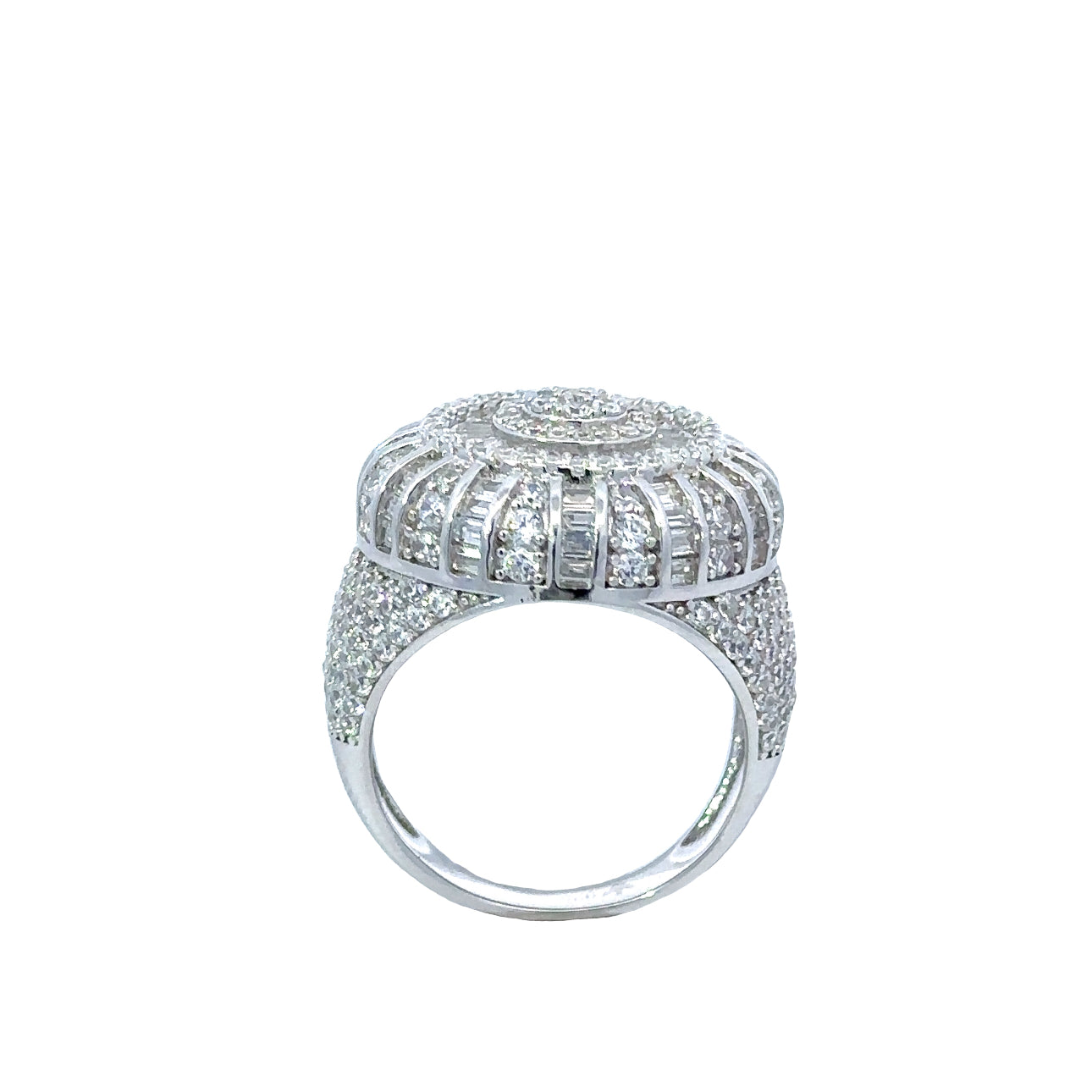 PARASIUM 925 CZ RHODIUM ICED OUT RING | 9222811