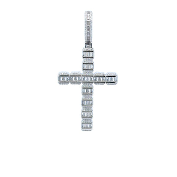 MUSTARA 925 CZ RHODIUM ICED OUT PENDANT | 9222861