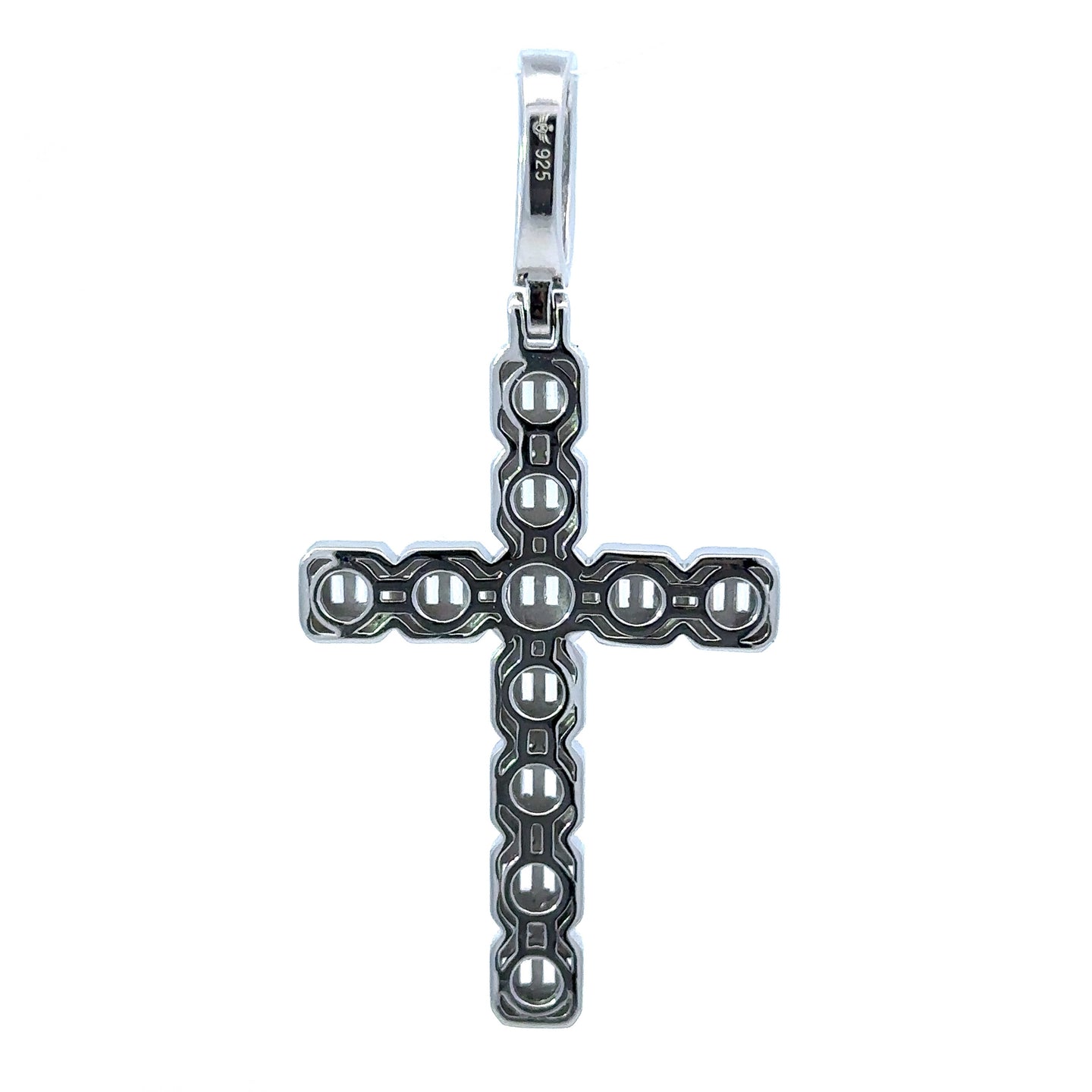 MUSTARA 925 CZ RHODIUM ICED OUT PENDANT | 9222861