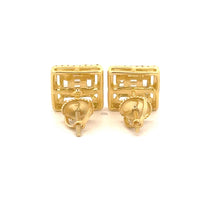 FAELAN 925 CZ GOLD ICED OUT EARRINGS  | 9222922