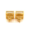 CADENZA 925 CZ GOLD ICED OUT EARRINGS | 9222932