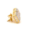 CADENZA 925 CZ GOLD ICED OUT EARRINGS | 9222932