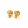 CALLIDORA 925 CZ GOLD ICED OUT EARRINGS | 929732