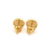 CALLIDORA 925 CZ GOLD ICED OUT EARRINGS | 929732