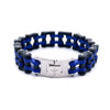 OSCURO STEEL BLUE BLACK ICED OUT BRACELET | 93111713