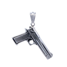 TENEBRIS STAINLESS RHODIUM STEEL ICED OUT PENDANT | 9311231