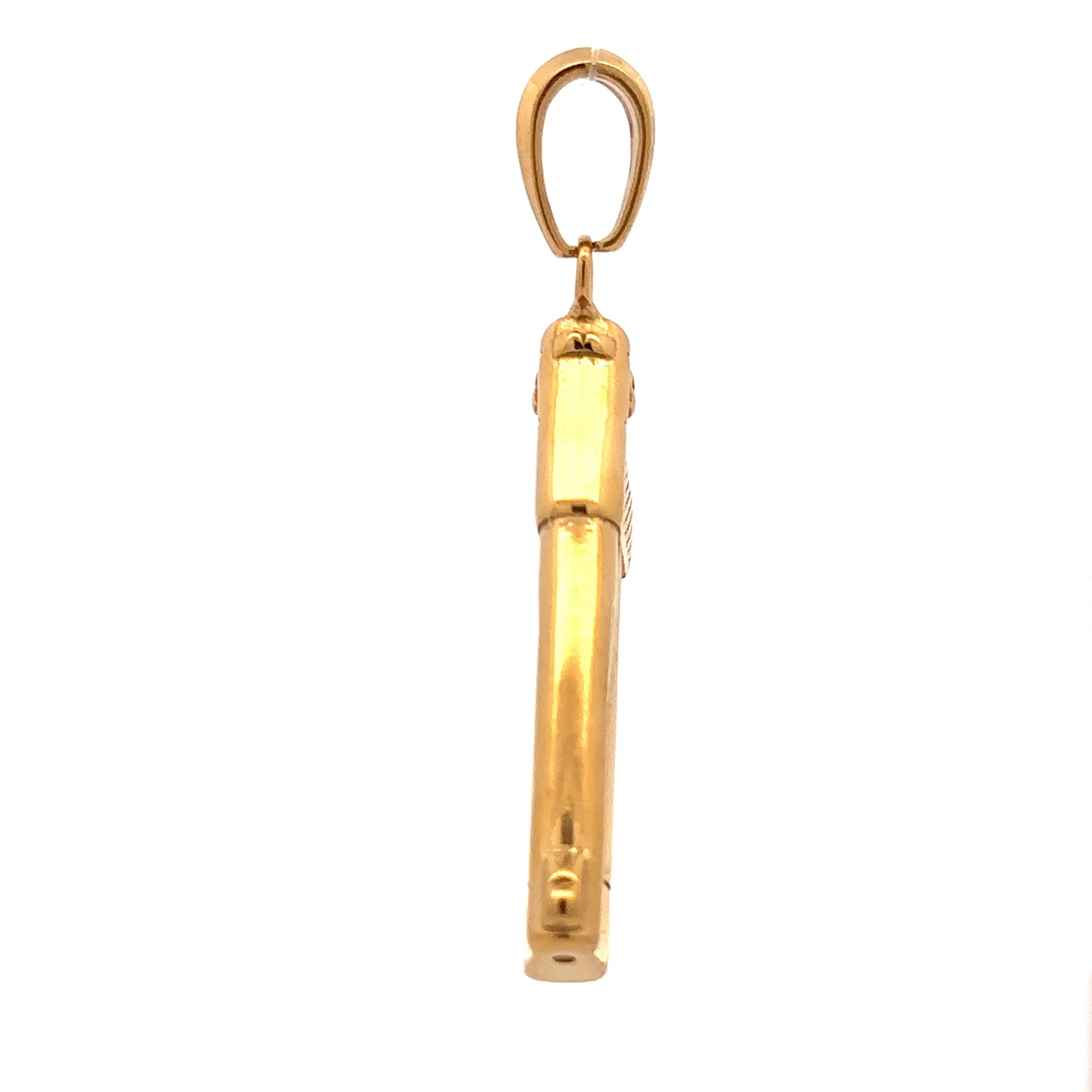 TENEBRIS STAINLESS GOLD STEEL ICED OUT PENDANT | 9311232