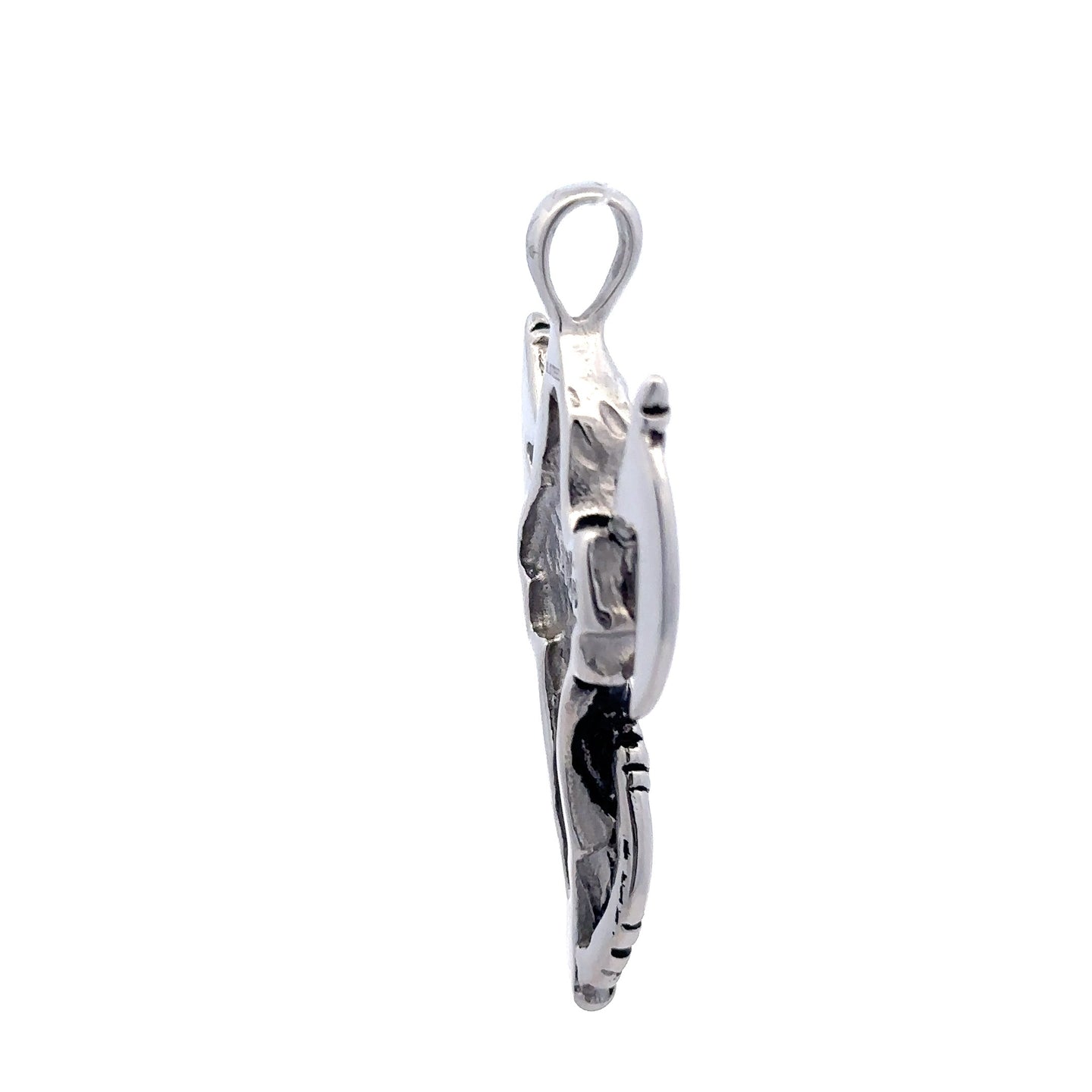 NYXIA STAINLESS RHODIUM STEEL ICED OUT PENDANT | 9311321