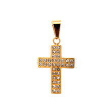 RHOSWEN STAINLESS GOLD STEEL ICED OUT PENDANT | 9311572