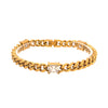 LYSARA 8MM STEEL 8.5" GOLD ICED OUT BRACELET | 9311682