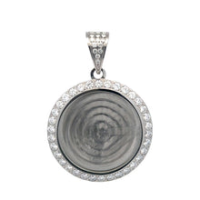9312641 | Steel Moissanite Rhodium Pendant