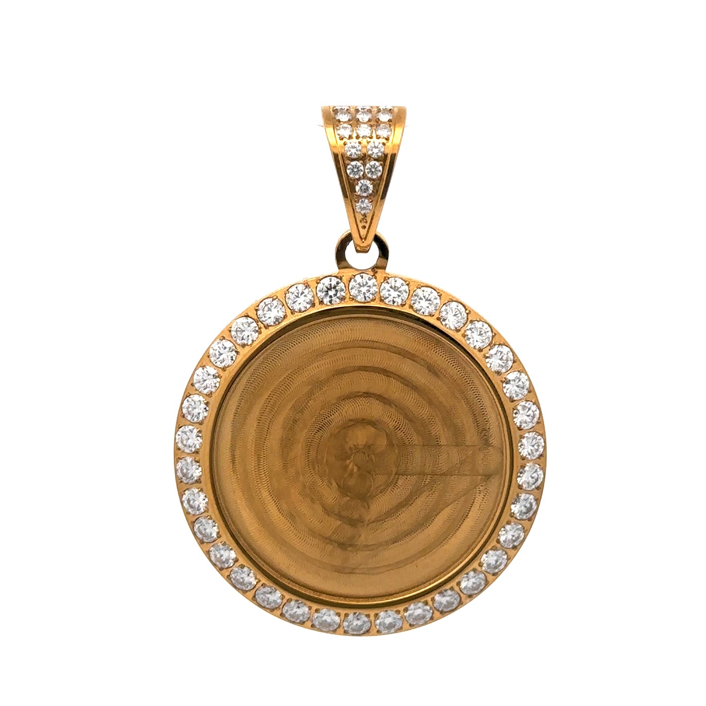 9312642 | Steel Moissanite Gold Pendant
