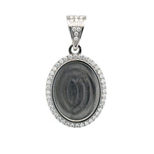 9312651 | Steel Moissanite Rhodium Pendant