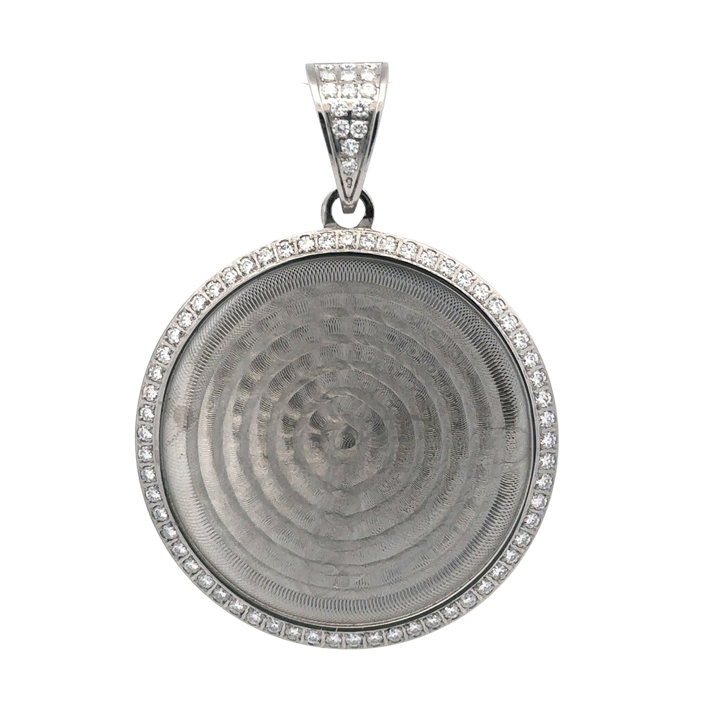 9312661 | Steel Moissanite Rhodium Pendant