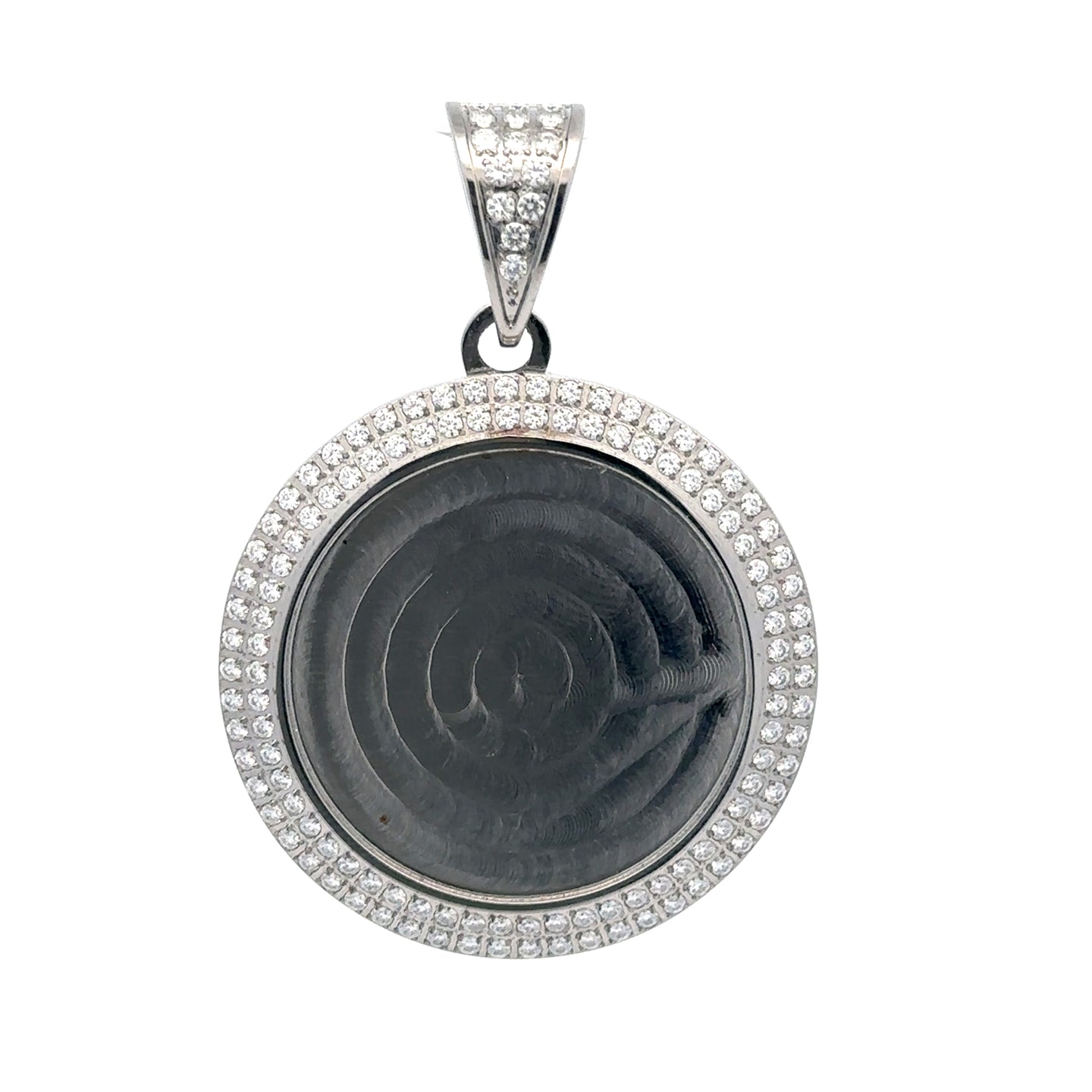 9312671 | Steel Moissanite Rhodium Pendant