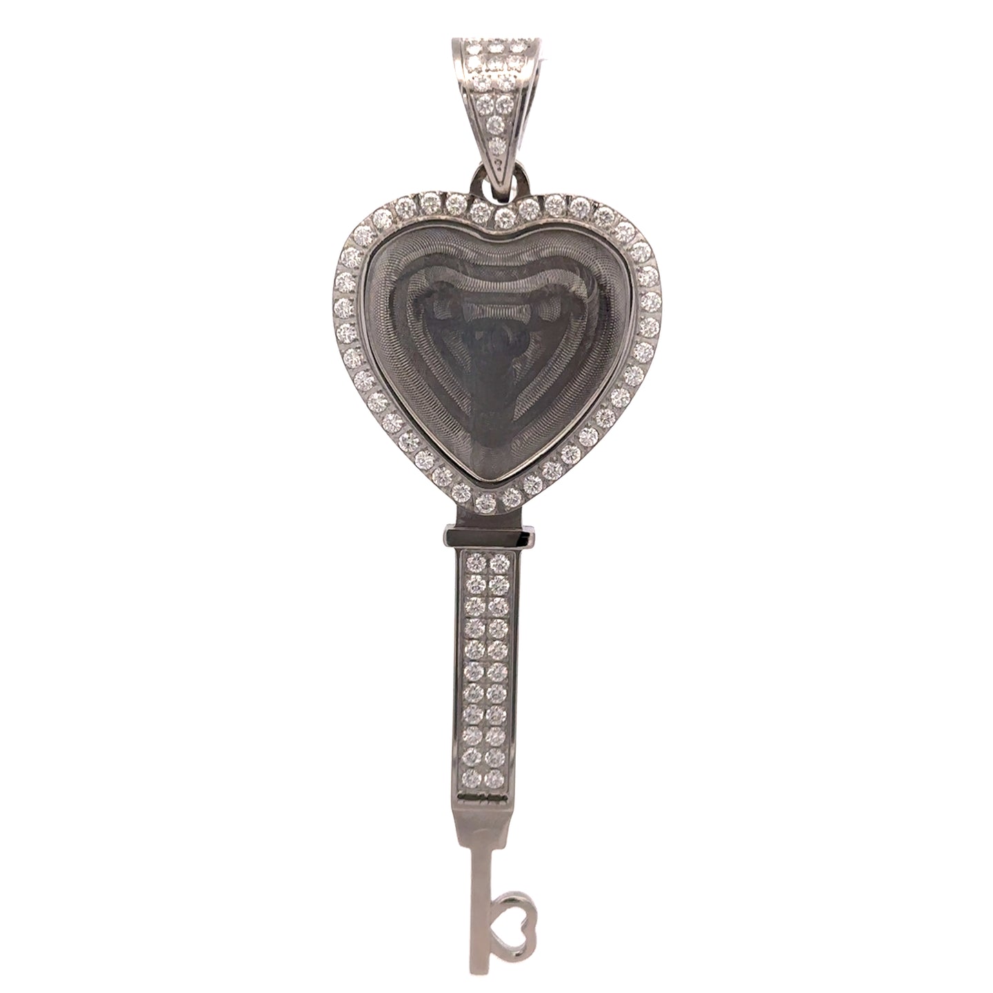 9312681 | Steel Moissanite Rhodium Pendant