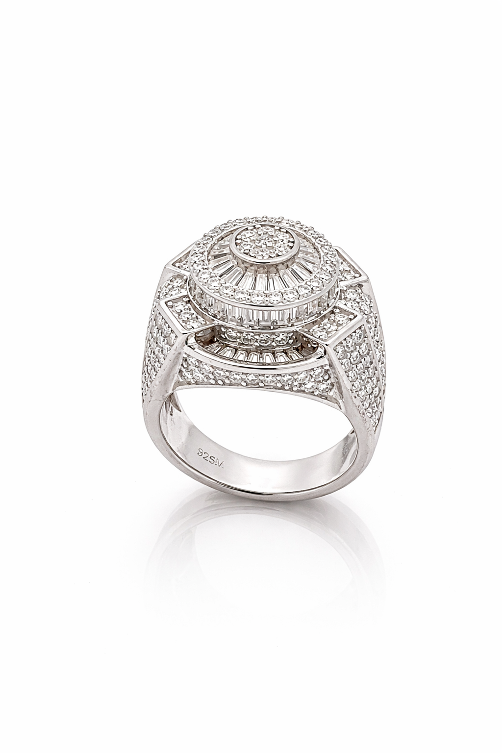 9910021 | 925 Moissanite Rhodium Ring