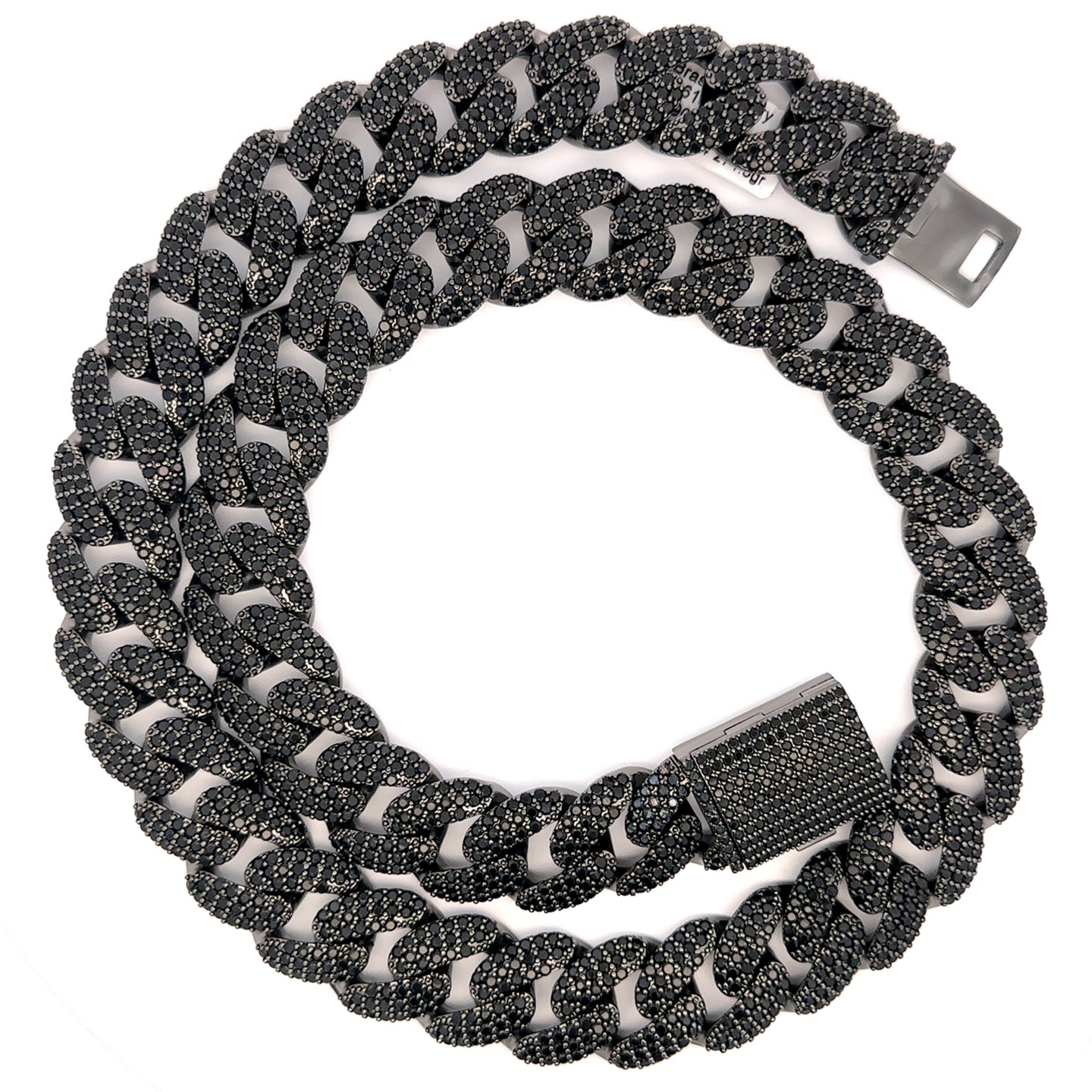 VELLUM 18MM CZ STALLION BLACK CUBAN ICED OUT CHAIN | 961553