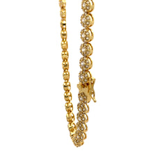 MISTRAL 7MM CZ GOLD BRASS ICED OUT CHAIN | 963552