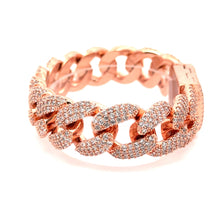 FENRIS 18MM CZ BRASS ROSE GOLD ICED OUT BRACELET  I 963565