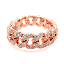 FENRIS 18MM CZ BRASS ROSE GOLD ICED OUT BRACELET  I 963565