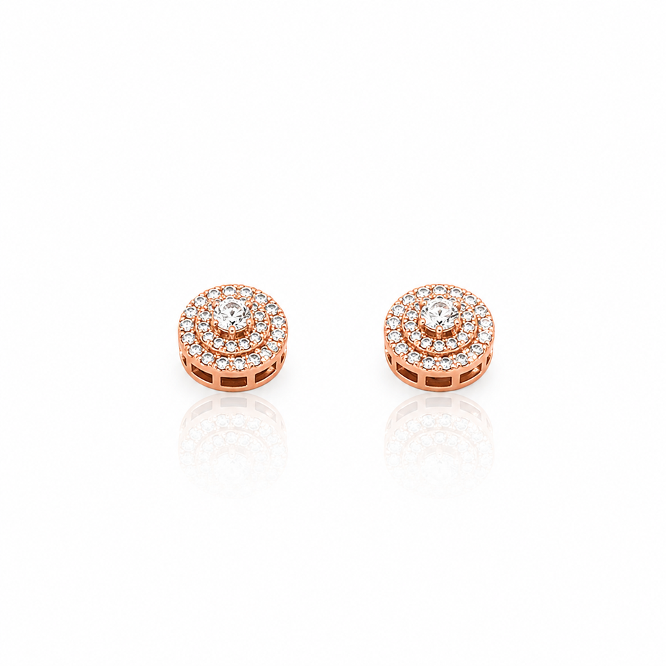 991625 | 925 Moissanite Rose Gold Earrings