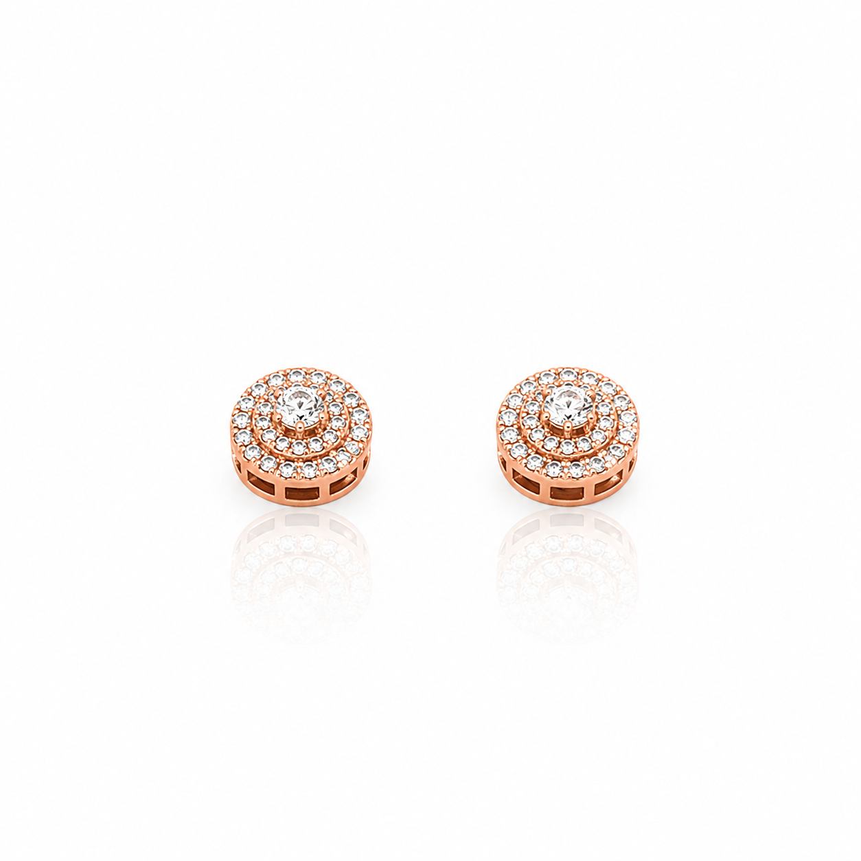 991625 | 925 Moissanite Rose Gold Earrings