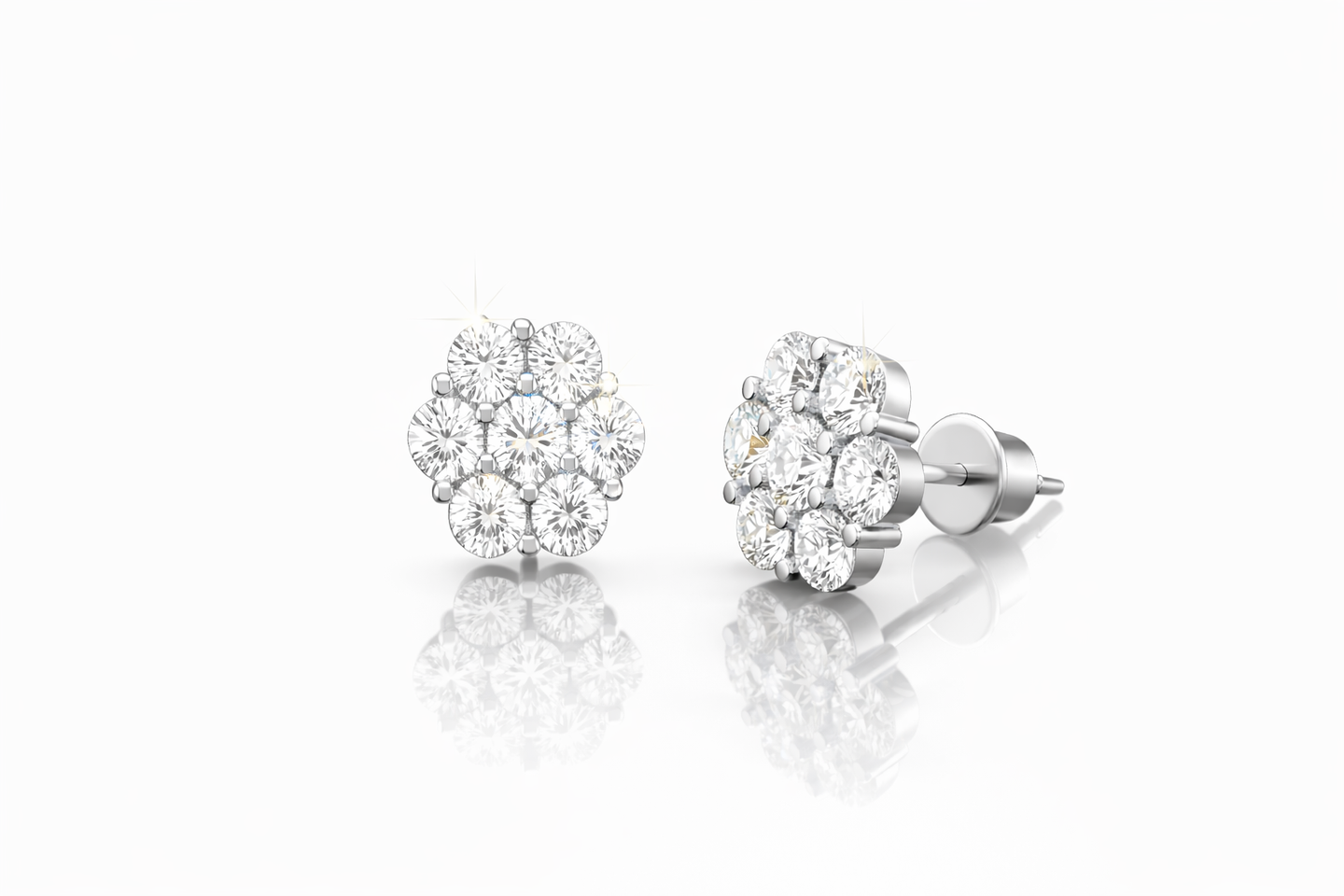 980361 | 3ctw VS/D 925 LGD Diamond Rhodium Earrings