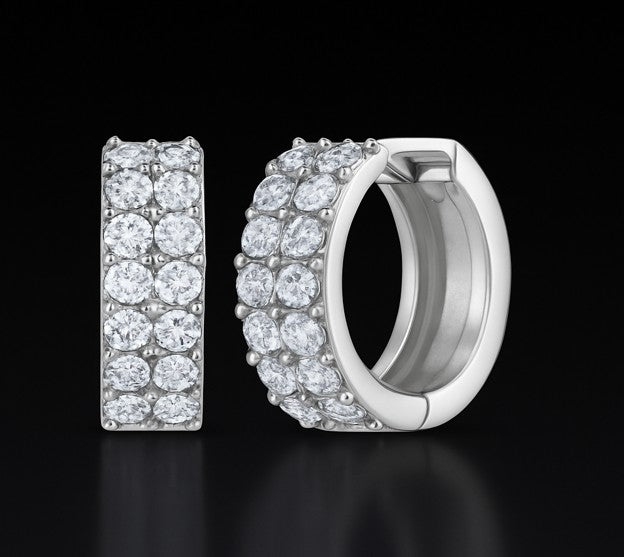 980381 | 0.576ctw VS/D 925 LGD Rhodium Earrings